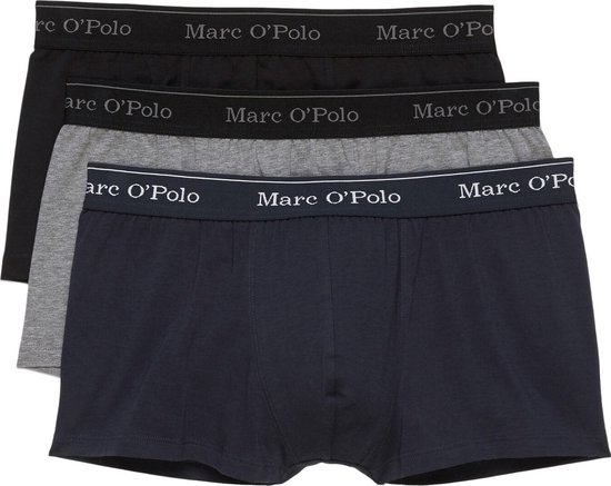 Marc O'Polo Basic Heren Short Ondermode - 3-pack - Zwart/Grijs/Navy - Maat S