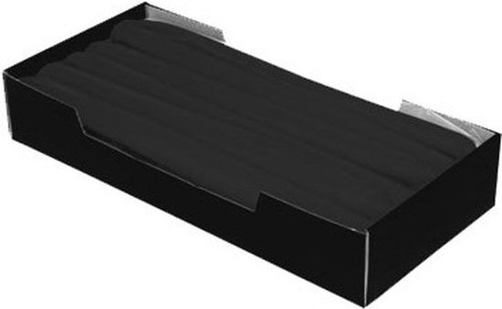 12x Bougies noires 25 cm 8 heures de combustion - Bougies inodores - Bougies de table / bougies chandelier