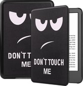 Case2go - E-reader Hoes geschikt voor Amazon Kindle 11 (2022) - Tri-fold Cover - Auto/Wake functie - Don't Touch Me