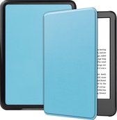 Case2go - E-reader Hoes geschikt voor Amazon Kindle 11 (2022) - Tri-fold Cover - Auto/Wake functie - Licht Blauw