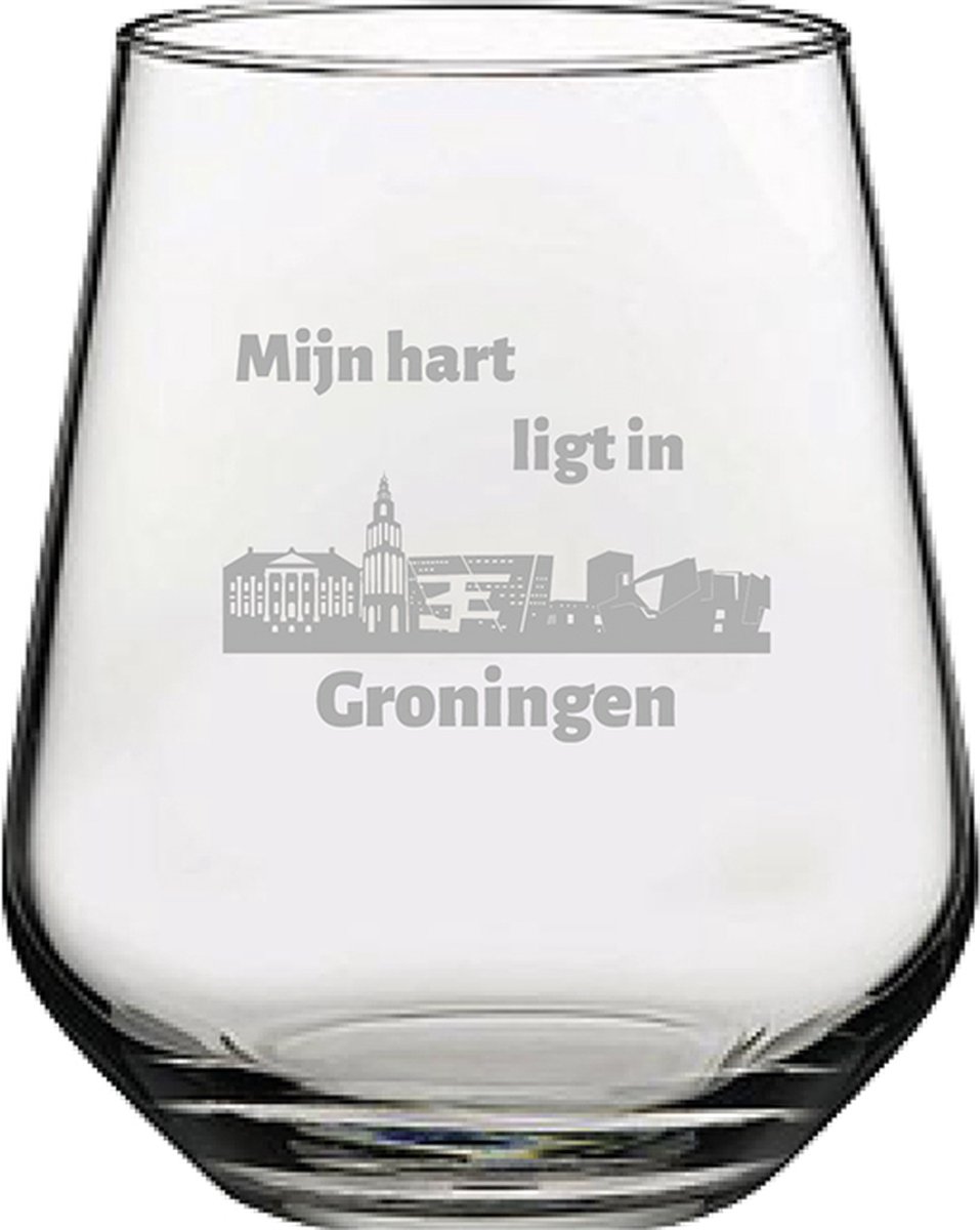 Gegraveerde Drinkglas 42,5cl Groningen