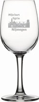 Gegraveerde witte wijnglas 26cl Nijmegen