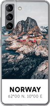 Coque Samsung Galaxy S21 - Norvège - Water - Montagnes - Coque de téléphone en Siliconen