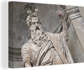 Canvas Schilderij Een standbeeld van Zeus waar de oppergod zijn arm gestrekt heeft in Griekenland - 30x20 cm - Wanddecoratie