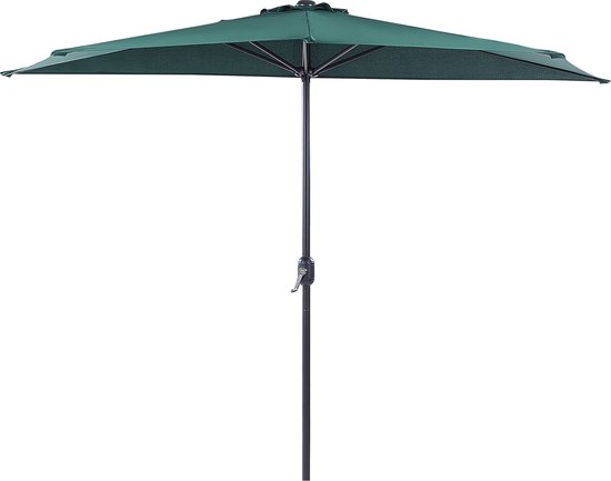 Beliani GALATI - Halfronde parasol - Groen - Kunststof