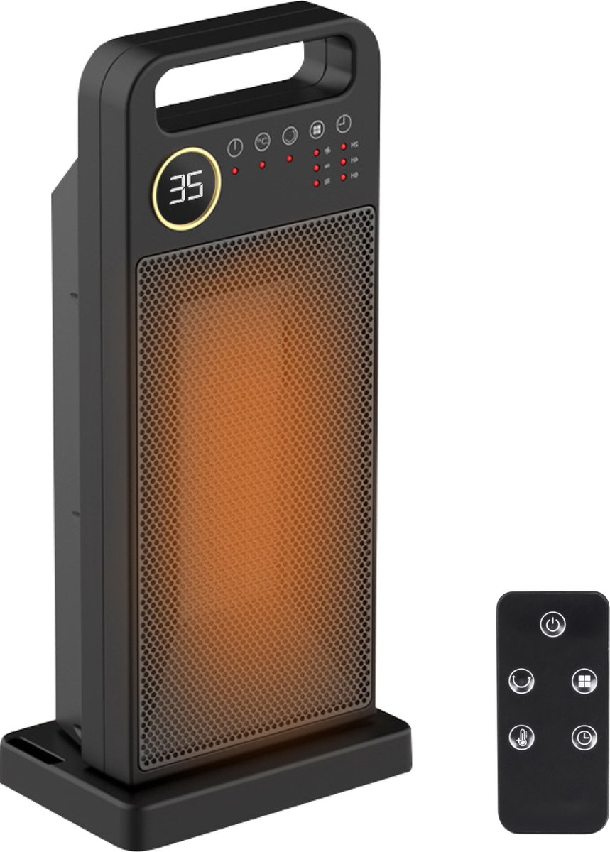 Nuvance - Elektrische Kachel - 2000W - Terrasverwarmer - Keramische Kachel Verwarming - Ventilatorkachel - Heater