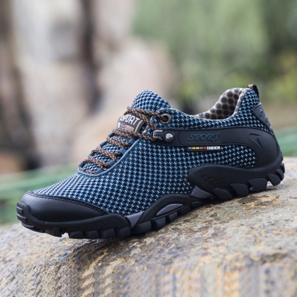 Zomer Heren Buitensportschoenen Mesh Ademende Wandelschoenen Maat 43 Lake Blue bol