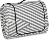 Relaxdays XXL picknickkleed - 600 x 200 cm - picknickdeken - zigzag-patroon - fleece
