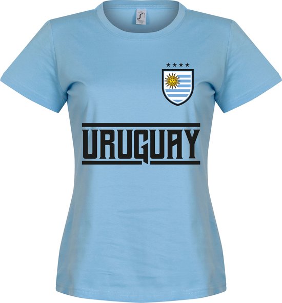Uruguay Dames Team T-Shirt - Lichtblauw - XL