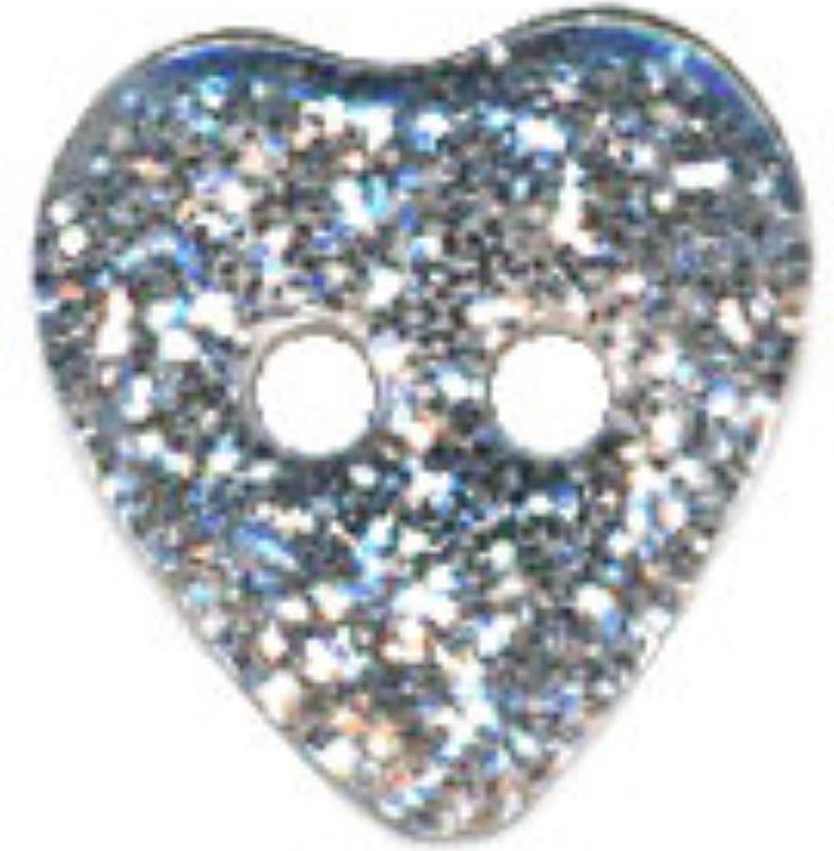 Heart Knoopjes - Hartvormige knoop met glitter - 12 stuks - 11 mm