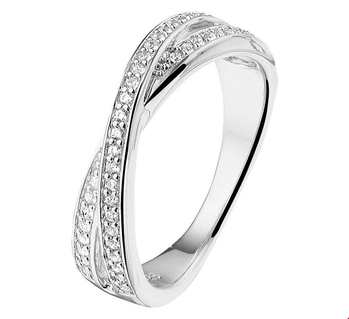 Zilver Gerhodineerde Ring zirkonia 1329288 17.25 mm (54)