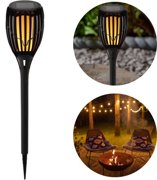 Outsunny Lantaarn Op Zonne-energie Tuinlantaarn Tuinpadve 10 Lumen 120 H Cm Zwart