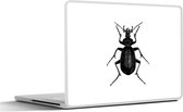 Autocollant pour ordinateur portable - 10,1 pouces - Zwart blanc - Scarabée - Vintage - Insectes - 25x18cm - Autocollants pour ordinateur portable - Skin pour ordinateur portable - Housse
