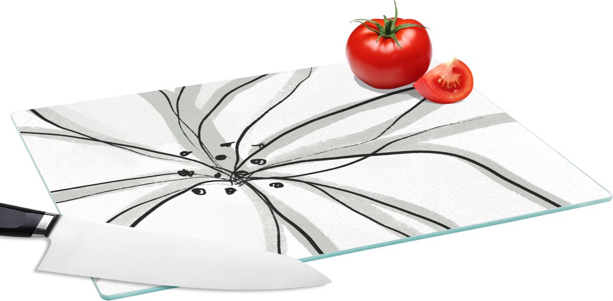 Glazen Snijplank - 39x28 - Bloemen - Abstract - Design - Snijplanken Glas
