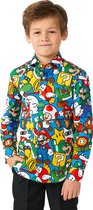 OppoSuits SHIRT LS Super Mario Boys - Kids Carnavals Overhemd - Nintendo Overhemd - Mix Kleur - Maat 8 Jaar