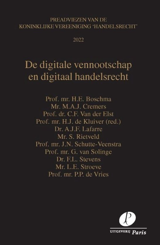 Preadviezen Koninklijke Vereeniging Handelsrecht - De digita ... - cover
