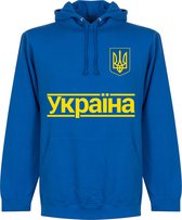 Oekraïne Team Hoodie - Blauw - Kinderen - 98