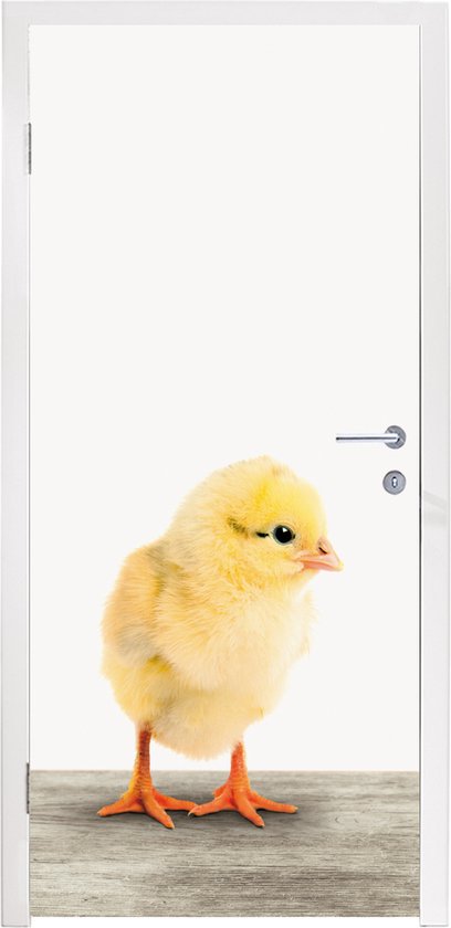 Deursticker slaapkamer - Wanddecoratie jongenskamer - Kuiken - Dieren - Jongens - Meisjes - Kinderen - 75x205 cm - Deursticker meisjes - Kinderkamer decoratie