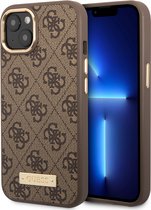 Guess iPhone 14 Hardcase Backcover - 4G - Gold Camera & Buttons - Magsafe Compatible - Bruin