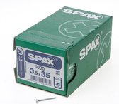 Spax Spaanplaatschroef platverzonken kop pozidrive verzinkt 3.5x35 (1000)