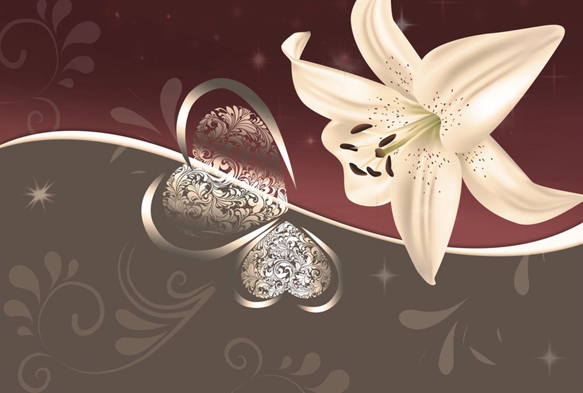 Fotobehang - Cream lily.