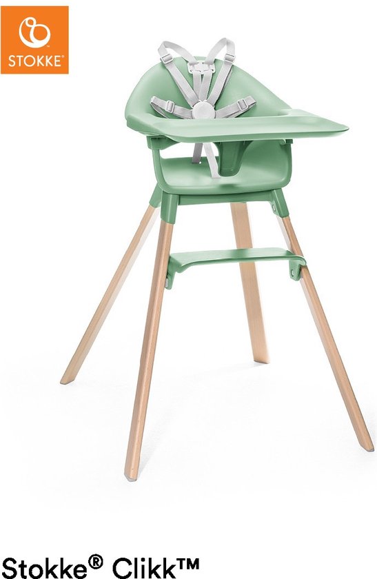 Stokke Clikk Kinderstoel, Clover Green - Alles-in-één kinderstoel met dienblad + harnas - Licht, duurzaam, fijn voor onderweg - Geschikt voor 6-36 maanden of maximaal 15 kg van Stokke — afbeelding 3