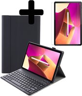 Hoes Geschikt voor Lenovo Tab M10 Plus 3rd Gen Hoes Keyboard Cover Toetsenbord Hoesje Met Screenprotector - Hoesje Geschikt voor Lenovo Tab M10 Plus (3e Gen) Toetsenbord Hoes - Zwart