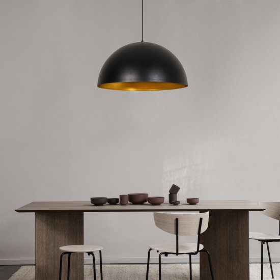 Suspension industrielle or noir 60 cm | Sivani