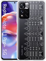 Xiaomi Redmi Note 11 Pro+ Hoesje Grachtenpanden I - Designed by Cazy