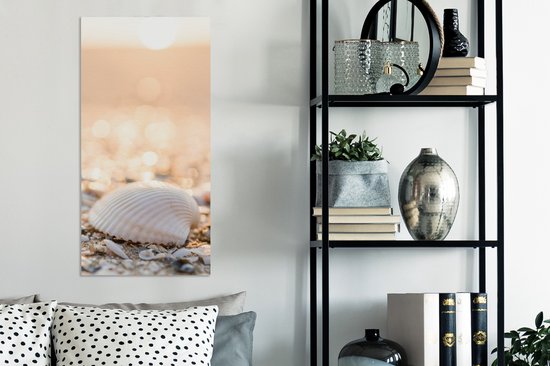 Toile - Peintures sur Toile - Coquillages - Plage - Soleil - Décoration de Chambre - Impression sur Toile - Photo sur Toile - Canvasdoek cm - Salon