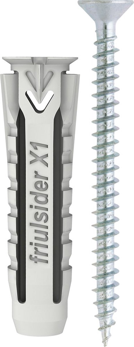 Friulsider universeelplug FM-X1 met schroef 6x30mm (Per 100 stuks)