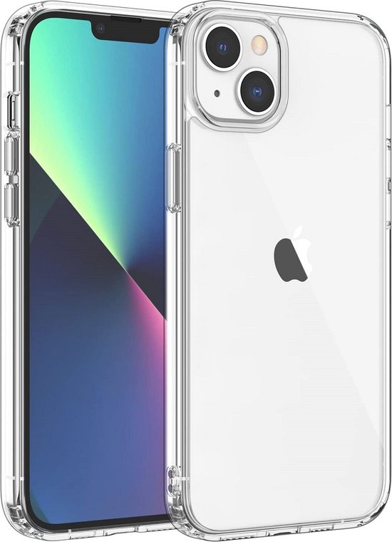 LuxeBass Siliconen hoesje geschikt voor Apple iPhone 14 - Transparant - telefoonhoes - gsm hoes - gsm hoesjes