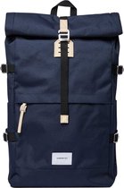 Sandqvist Backpack Bernt Navy Blue Rolltop Backpack - Imperméable 20 Lt