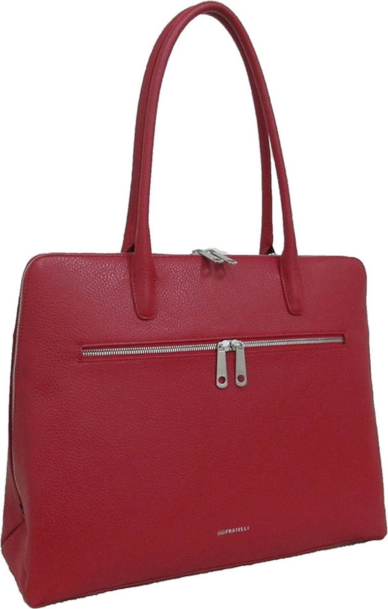 Gigi Fratelli Romance Business Dames laptoptas - 15 inch - Werktas A4 - Leer - Rood