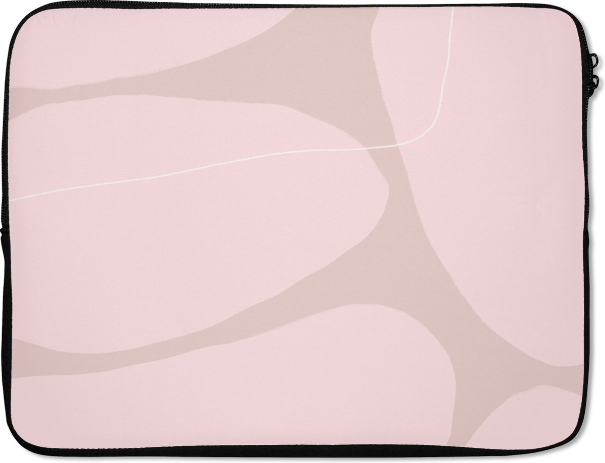 Laptophoes - Roze - Vormen - Abstract - Design - Laptopcover - Laptop - 17 Inch