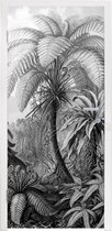 Deursticker Planten - Zwart wit - Design - Illustratie - Botanisch - 80x205 cm - Deurposter