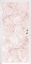 Deursticker Marmer - Rosé - Chic - 80x205 cm - Deurposter