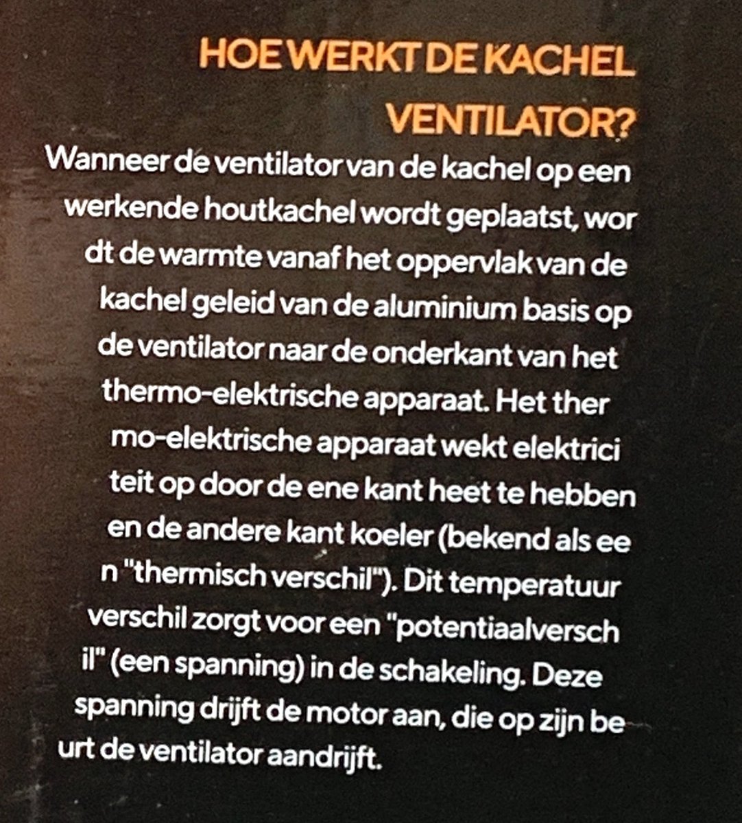 Ventilateur de poêle VuurZon ecofan - protection thermique dans le