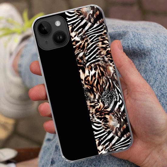 Convient pour Apple Iphone 14 Plus - Housse souple - Fourrure - Design - Animaux - Coque de téléphone en Siliconen