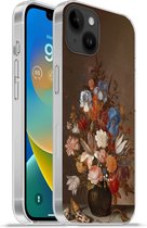 Geschikt voorApple Iphone 14 Plus - Soft case hoesje - Stilleven met bloemen - Kunst - Oude meesters - Siliconen Telefoonhoesje