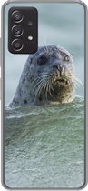 Geschikt voor Samsung Galaxy A53 5G hoesje - Noordzee - Zeehond - Water - Siliconen Telefoonhoesje