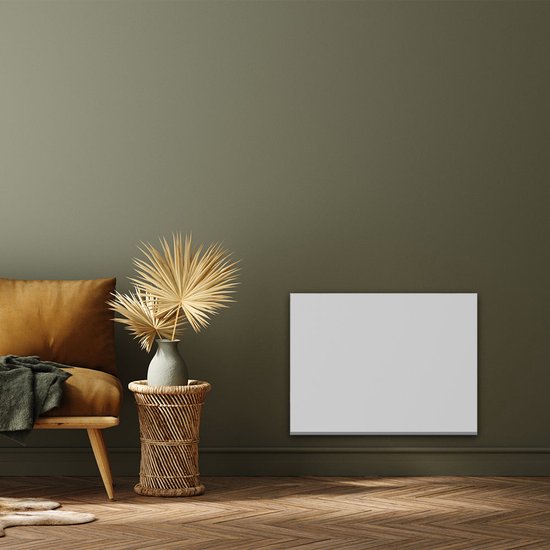 Elektrische vaste radiator met droge keramische inertie 1000W OCEANIC Rubis - Gebogen design - Wit