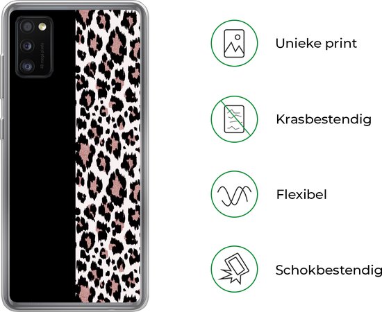 Coque Samsung Galaxy A41 - Imprimé animal - Panthère - Rose - Siliconen