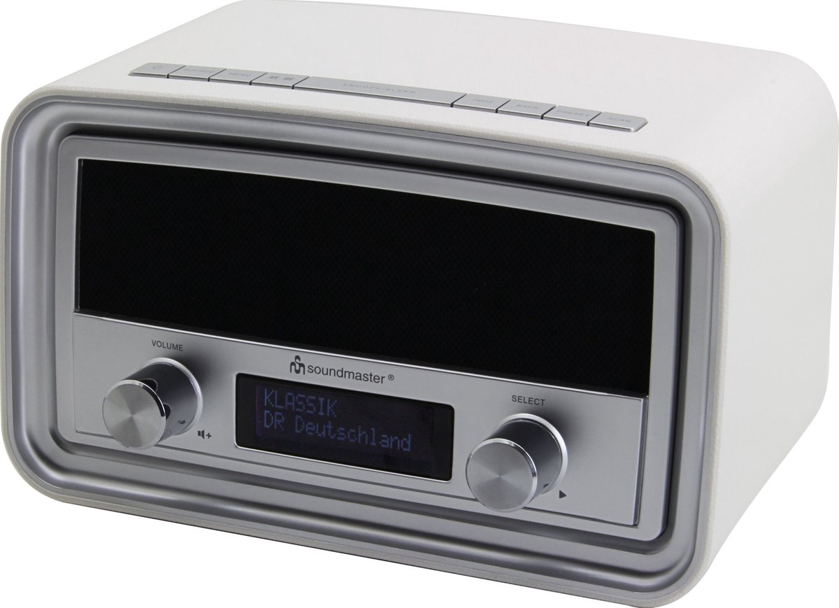 Soundmaster UR190WE - Digitale wekkerradio met DAB+/FM-radio, wit