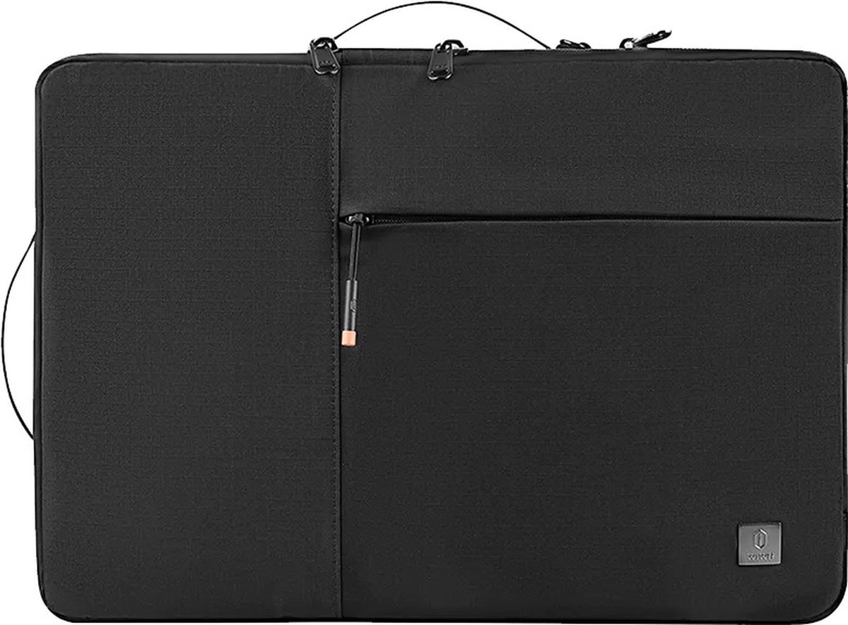 WIWU - Laptoptas 15.6 Inch - Spatwaterdichte Laptophoes - Laptop Sleeve met dubbele laag - Zwart