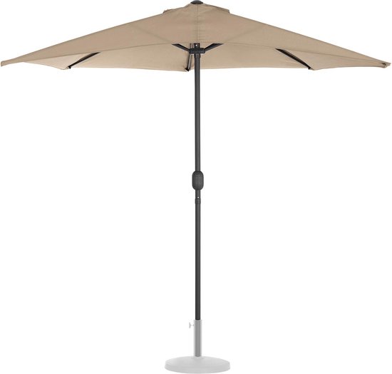 Uniprodo Demi parasol - Crema - pentagonal - 270 x 135 cm | bol.com