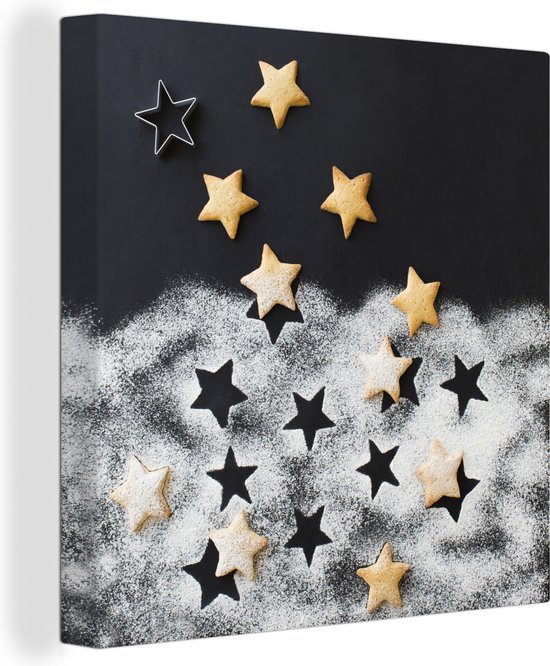 Etoiles en toile gâteau 2cm 20x20 cm - petit - Tirage photo sur toile (Décoration murale salon / chambre)
