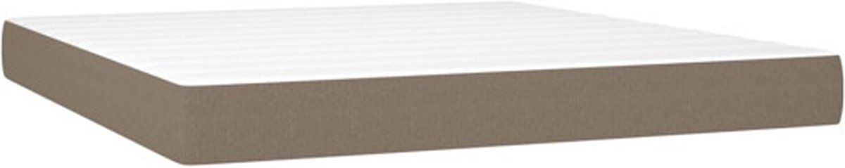 vidaXL - Pocketveringmatras - medium - 180x200x20 - cm - stof - taupe