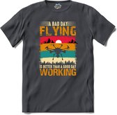 A bad day flying | Drone met camera | Mini drones - T-Shirt - Unisex - Mouse Grey - Maat 3XL