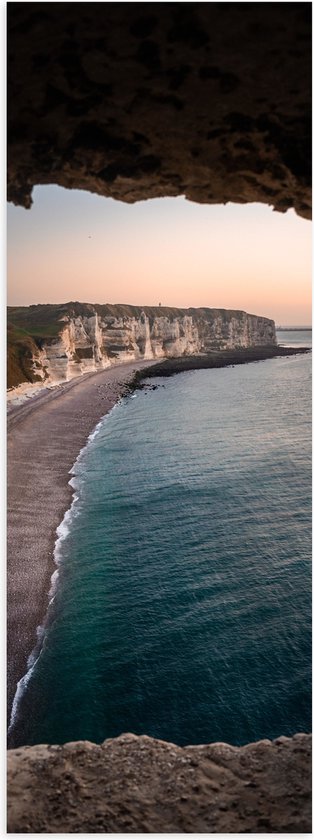 WallClassics - Poster (Mat) - Kijkgat over Water - 30x90 cm Foto op Posterpapier met een Matte look